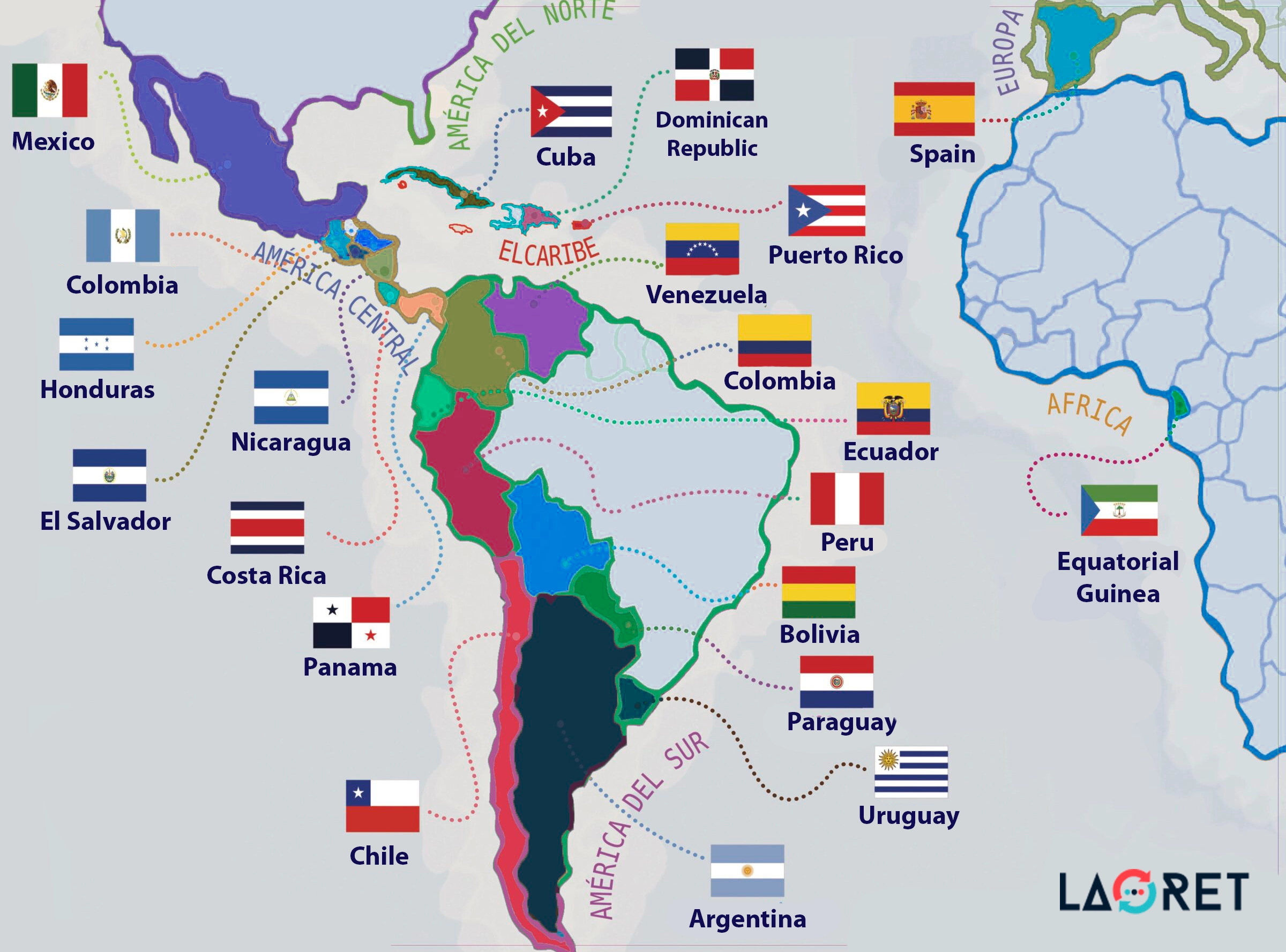 spanish speaking countries map